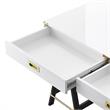 Posh Living Alleyne 2-Drawers Rectangle Wood Writing Desk in White