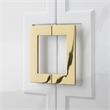 Posh Living Maleia 2-Doors Oak Veneer Wood Accent Chest in White/Gold