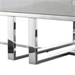 Posh Living Mano 2-Drawers Stainless Steel Base Coffee Table - Light Gray/Chrome