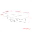 Posh Living Mano 2-Drawers Stainless Steel Base Coffee Table - Light Gray/Chrome