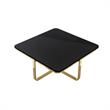 Posh Living Kaloni Modern Stainless Steel Base Coffee Table in Black/Gold