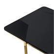 Posh Living Kaloni Modern Stainless Steel Base Coffee Table in Black/Gold