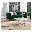 Posh Living Kaloni Modern Stainless Steel Base Coffee Table in White/Chrome