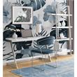Posh Living Aluna Modern Stainless Steel Base Writing Desk in White/Chrome