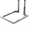 Posh Living Luane Modern C-Shape Stainless Steel End Table in Light Gray/Chrome
