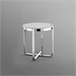Posh Living Kaloni Modern Stainless Steel Base End Table in Light Gray/Chrome
