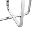 Posh Living Kaloni Modern Stainless Steel Base End Table in Light Gray/Chrome