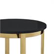Posh Living Kaloni Modern Stainless Steel Base End Table in Black/Gold