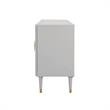 Inspired Home Keao 3 Doors Sideboard Buffet in Light Gray