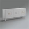 Inspired Home Keao 3 Doors Sideboard Buffet in Light Gray