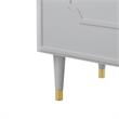 Inspired Home Keao 3 Doors Sideboard Buffet in Light Gray