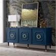 Inspired Home Keao 3 Doors Sideboard Buffet in Navy