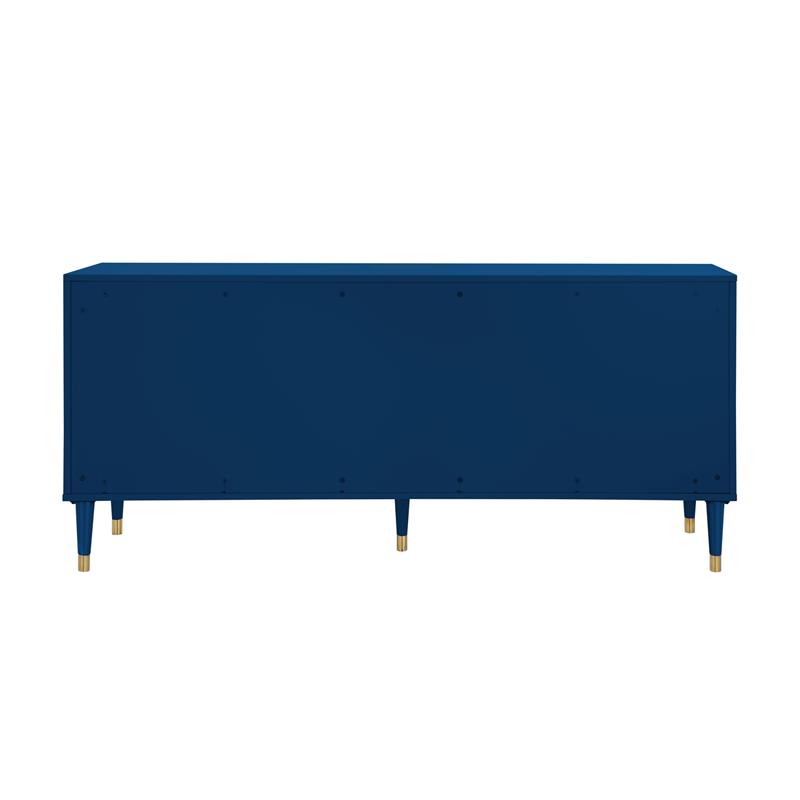 Inspired Home Keao 3 Doors Sideboard Buffet in Navy