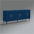Inspired Home Keao 3 Doors Sideboard Buffet in Navy