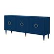 Inspired Home Keao 3 Doors Sideboard Buffet in Navy
