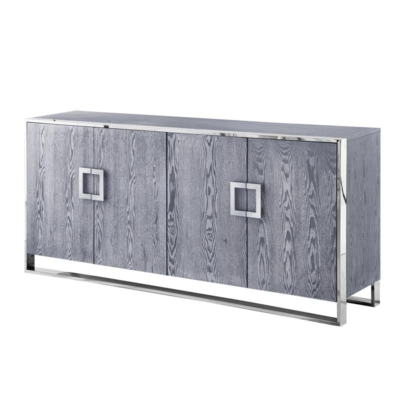 Inspired Home Ulani Sideboard Buffet in Ash Gray