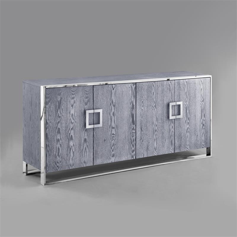 Inspired Home Ulani Sideboard Buffet in Ash Gray