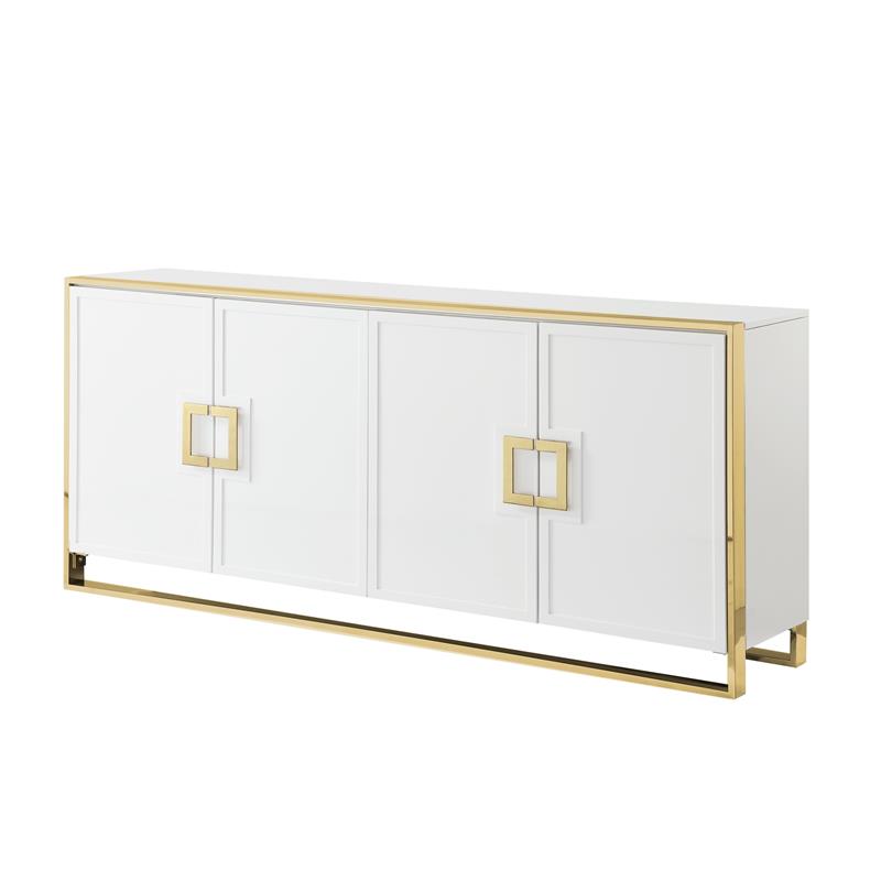 Inspired Home Ulani Sideboard Buffet in White