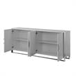 Inspired Home Ulani Sideboard Buffet in Light Gray