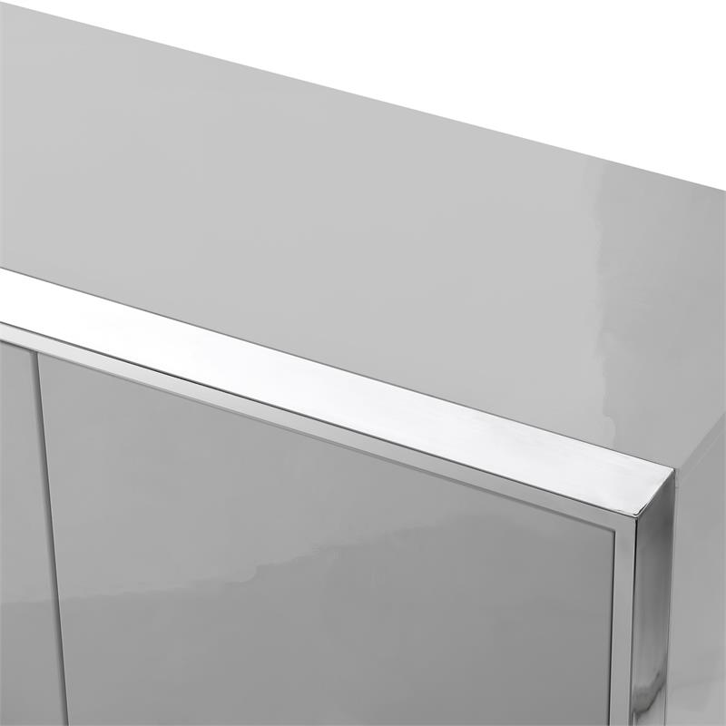 Inspired Home Ulani Sideboard Buffet in Light Gray