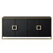 Inspired Home Ulani Sideboard Buffet in Black