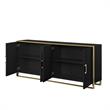 Inspired Home Ulani Sideboard Buffet in Black