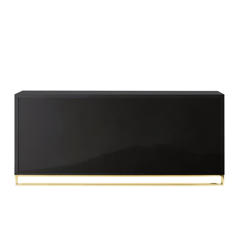 Inspired Home Ulani Sideboard Buffet in Black