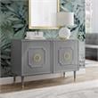 Inspired Home Keao 2 Doors Sideboard Buffet in Light Gray