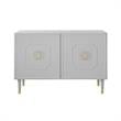Inspired Home Keao 2 Doors Sideboard Buffet in Light Gray