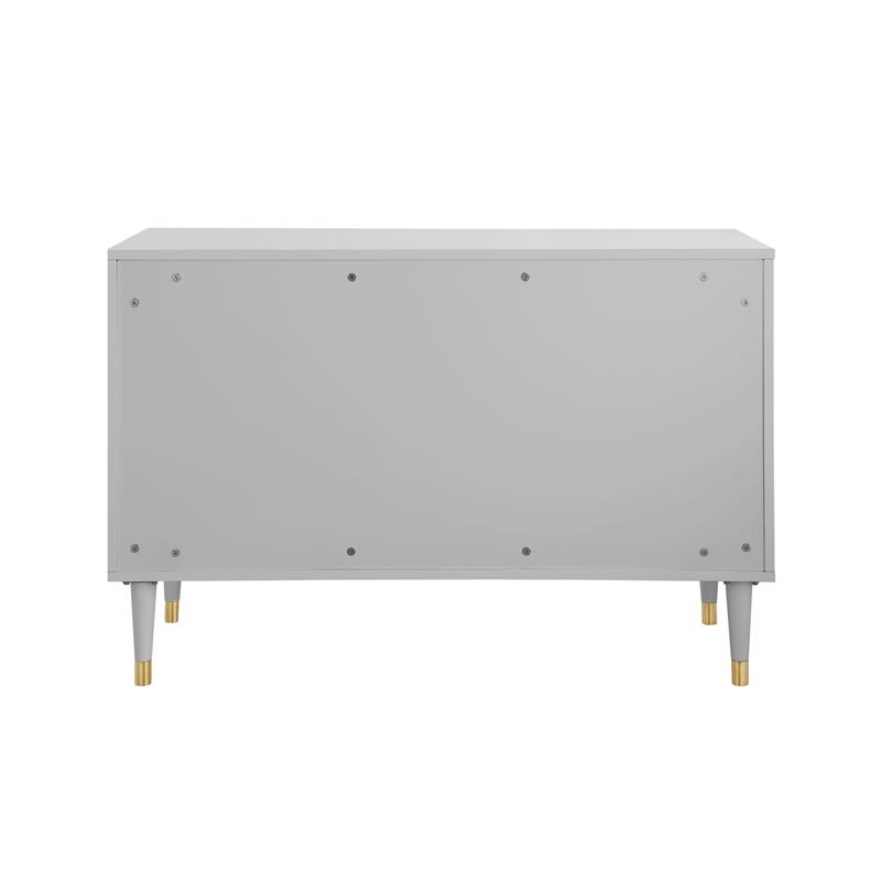 Inspired Home Keao 2 Doors Sideboard Buffet in Light Gray