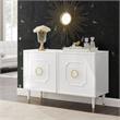 Inspired Home Keao 2 Doors Sideboard Buffet in White