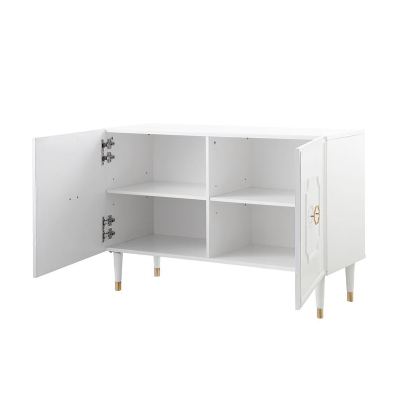 Inspired Home Keao 2 Doors Sideboard Buffet in White
