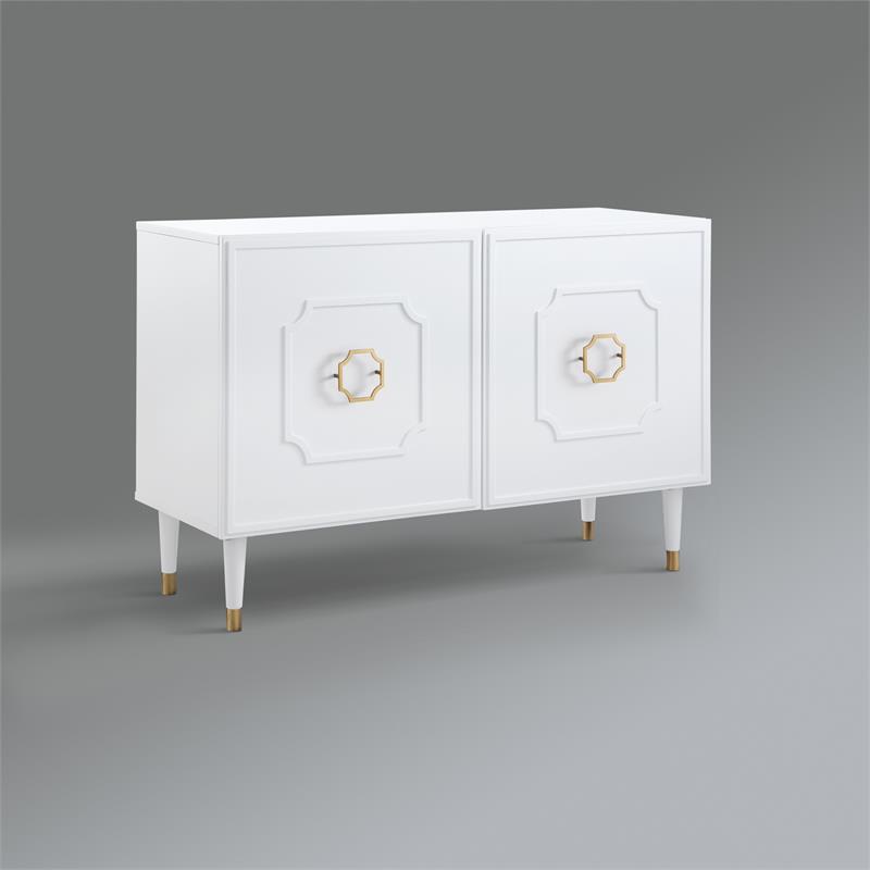 Inspired Home Keao 2 Doors Sideboard Buffet in White