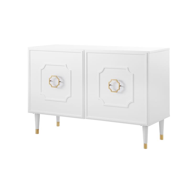 Inspired Home Keao 2 Doors Sideboard Buffet in White