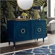Inspired Home Keao 2 Doors Sideboard Buffet in Navy Blue