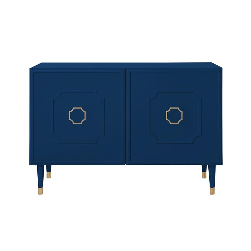 Inspired Home Keao 2 Doors Sideboard Buffet in Navy Blue