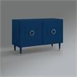 Inspired Home Keao 2 Doors Sideboard Buffet in Navy Blue