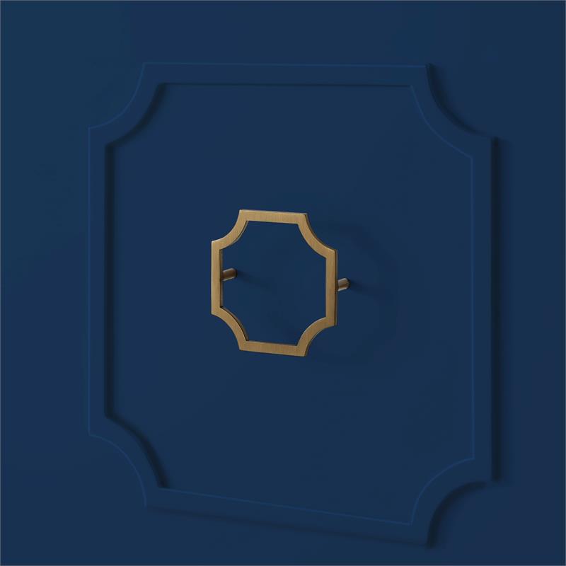 Inspired Home Keao 2 Doors Sideboard Buffet in Navy Blue