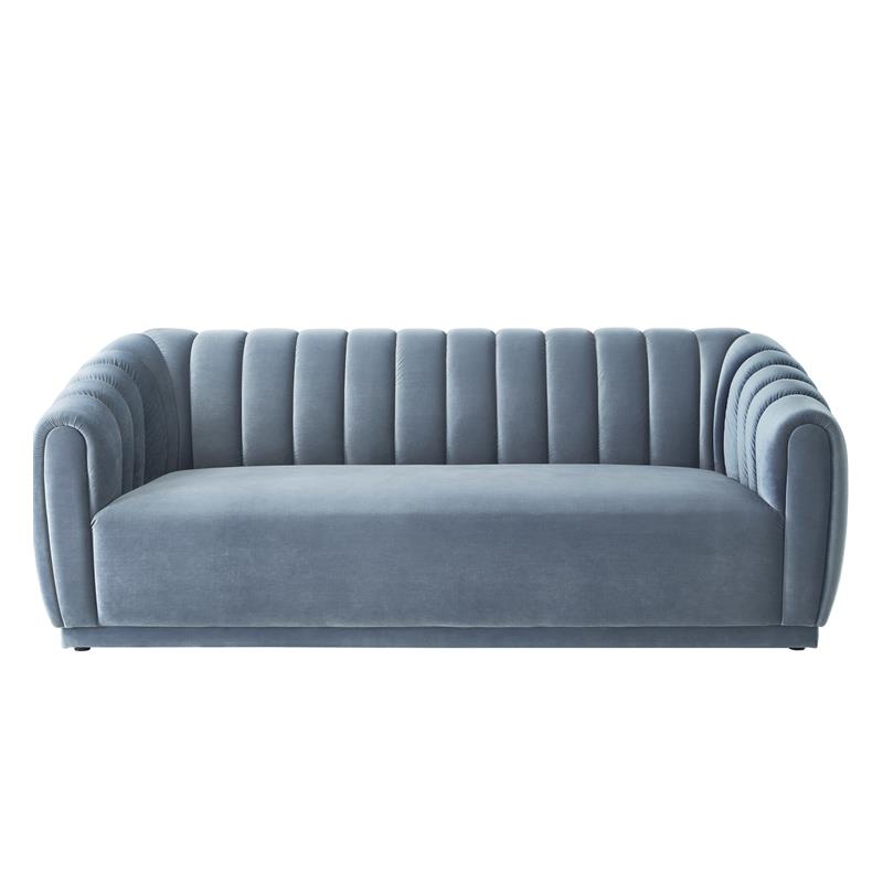 Posh Living Nicole Miller Bellamy 85 Velvet Upholstered Sofa In Teal Nsa190 02tl Cx Posh Living Nicole Miller Bellamy 85, Nicole Miller Furniture