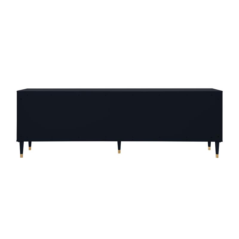 Inspired Home Keao 4 Doors Sideboard Buffet in Black