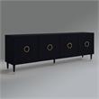 Inspired Home Keao 4 Doors Sideboard Buffet in Black