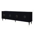 Inspired Home Keao 4 Doors Sideboard Buffet in Black