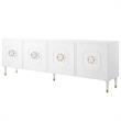 Inspired Home Keao 4 Doors Sideboard Buffet in White
