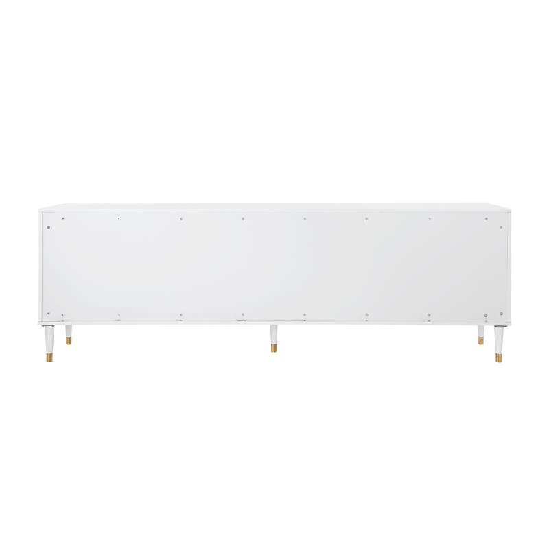 Inspired Home Keao 4 Doors Sideboard Buffet in White