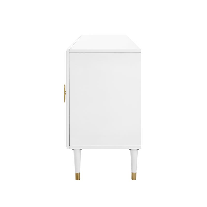 Inspired Home Keao 4 Doors Sideboard Buffet in White