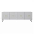 Inspired Home Keao 4 Doors Sideboard Buffet in Light Gray