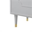 Inspired Home Keao 4 Doors Sideboard Buffet in Light Gray