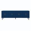 Inspired Home Keao 4 Doors Sideboard Buffet in Navy