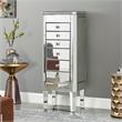 Evangeline Jewelry Armoire Clear Mirrored 6 Drawers
