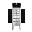 Evangeline Jewelry Armoire Clear Mirrored 6 Drawers